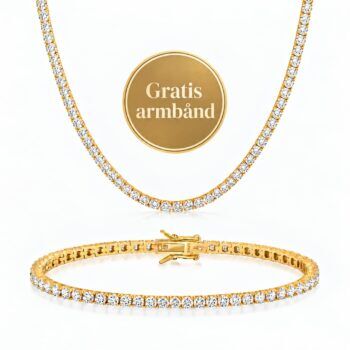 Luksuriøst guldsmykkesæt med gratis armbånd