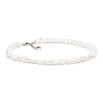 Perlehalskæde med ægte barokperler