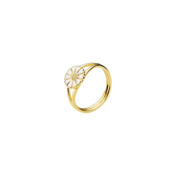 Lund Copenhagen Marguerit ring forgyldt sølv. 9mm