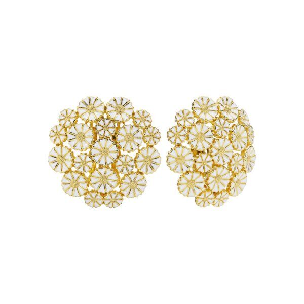 Lund Copenhagen Marguerit clips i forgyldt sølv