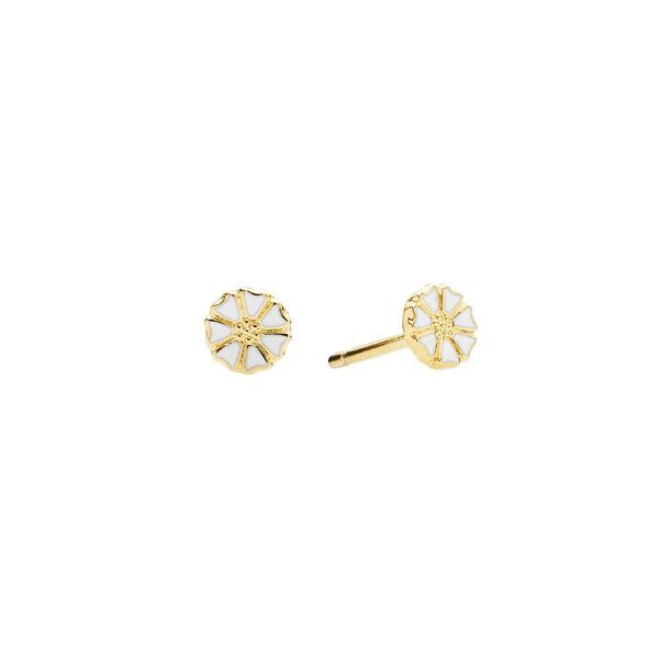 Lund Copenhagen Marguerit ørestikker 24 karat forgyldt sølv. 5mm