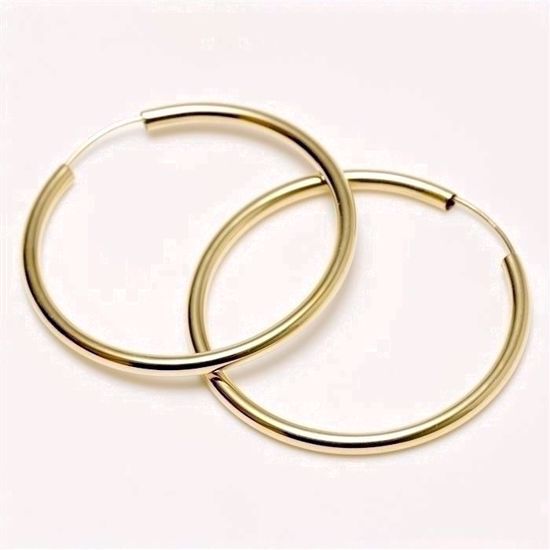 Guld Hoops 14 karat, 2,5 x Ø38 mm