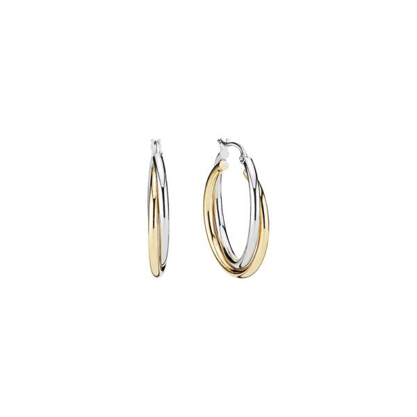Lund Copenhagen Guld 2-farvet Hoops 8 karat. Ø25mm