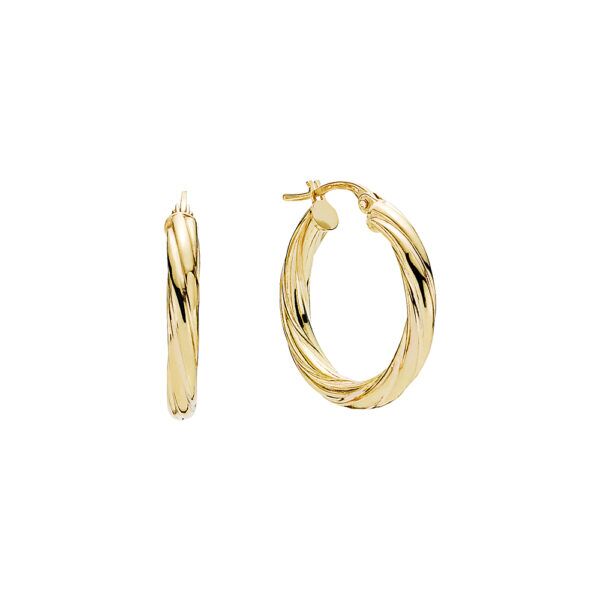 Lund Copenhagen Guld Hoops, 8 karat. Ø15mm x 2,9 mm