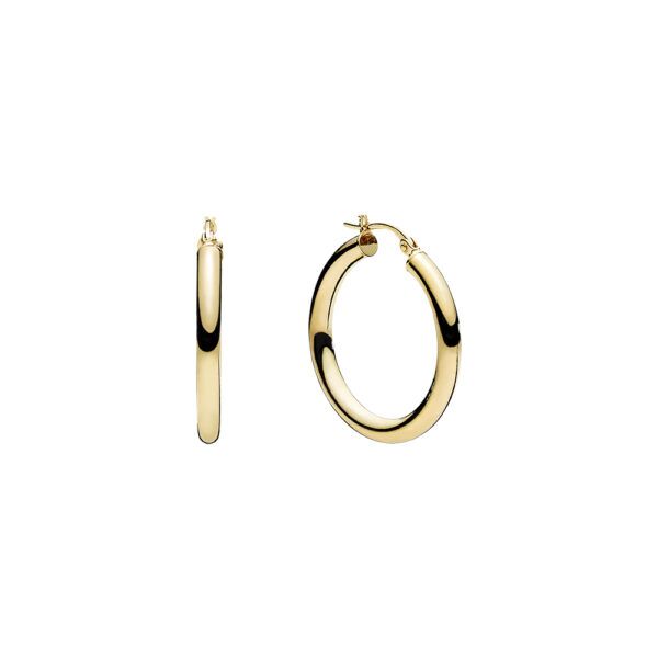 Lund Copenhagen Guld Hoops, 8 karat. Ø25mm x 3 mm