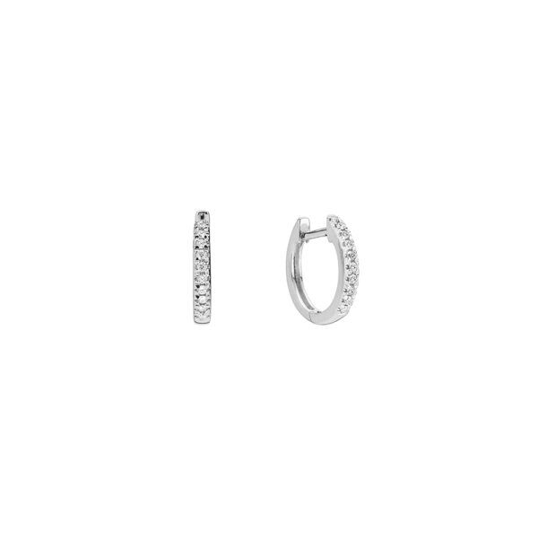 Diamant creoler i hvidguld