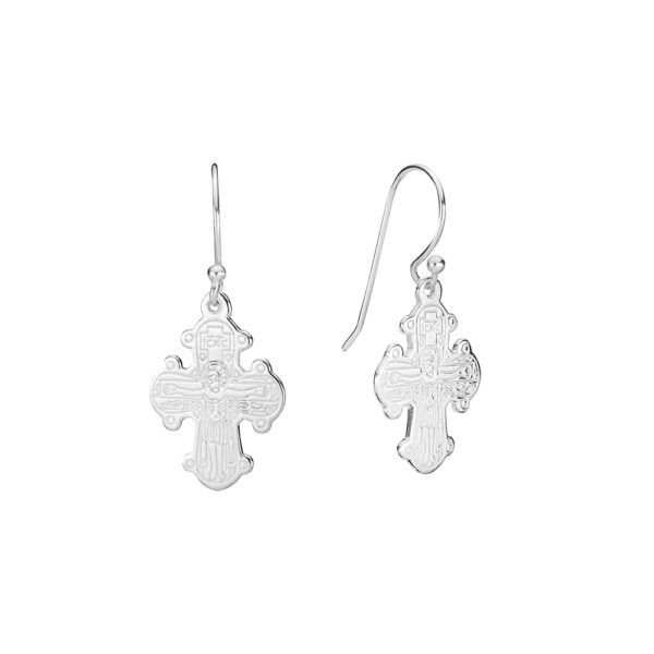 Lund Copenhagen Dagmarkors hængeøreringe i sølv 925. 16X13MM