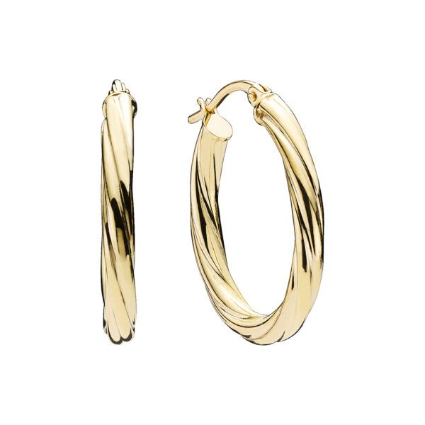 Lund Copenhagen Hoops i guld 8 karat. Ø24x20 mm