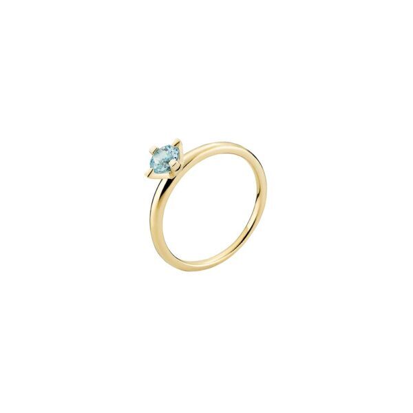 Lund Copenhagen 8 karat Guld ring med topaz 5mm
