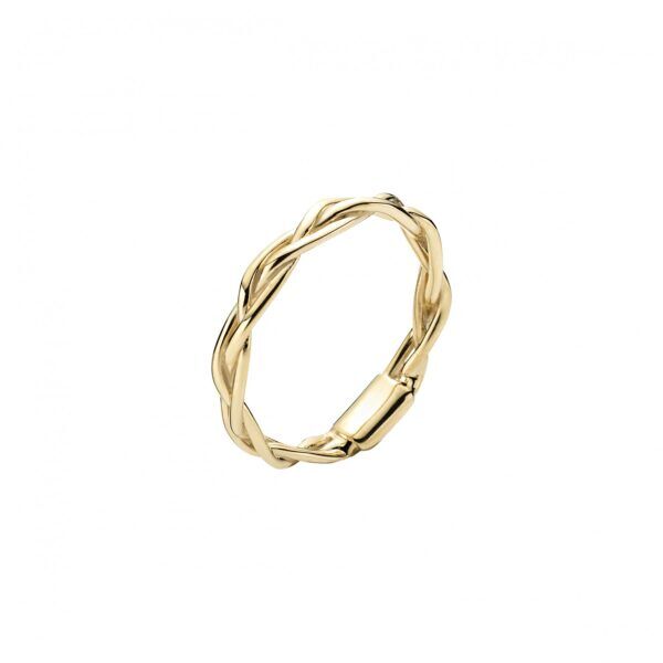 Guld ring flettet 8 karat