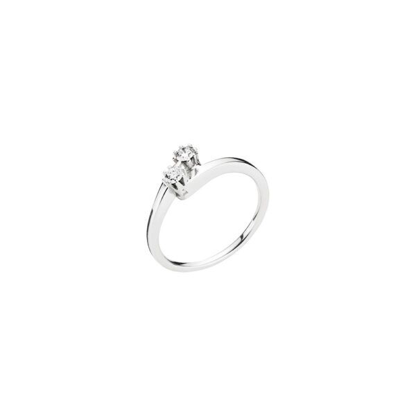 Lund Copenhagen Guld ring med diamanter 2x0,10ct W.SI 585