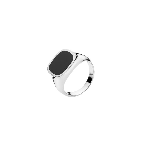 Sølv ring med onyx 14x15mm 925