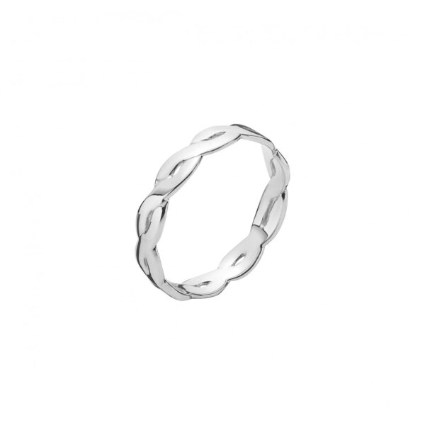 Sølv ring flettet 925