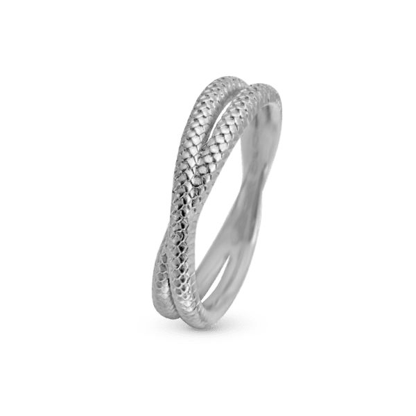 Christina ring sølv dobbelt slange design - Twin Snake