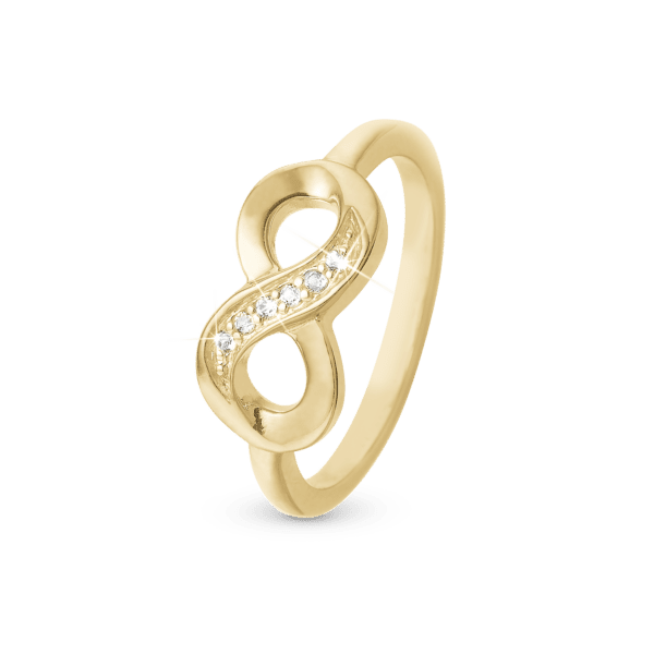 Christina forgyldt ring evigheds / infinity motiv - Eternity