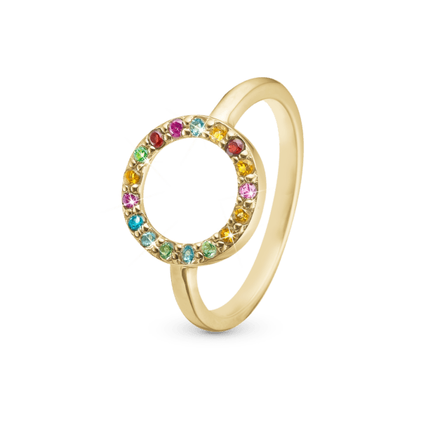 Christina forgyldt FN Ring 17 verdensmål & ædelsten - World Goals
