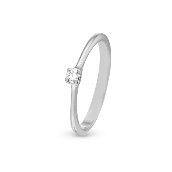 Christina sølv ring med ægte diamant (0,10 ct)