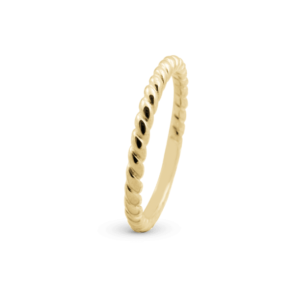 Christina ring forgyldt snoet model Rope