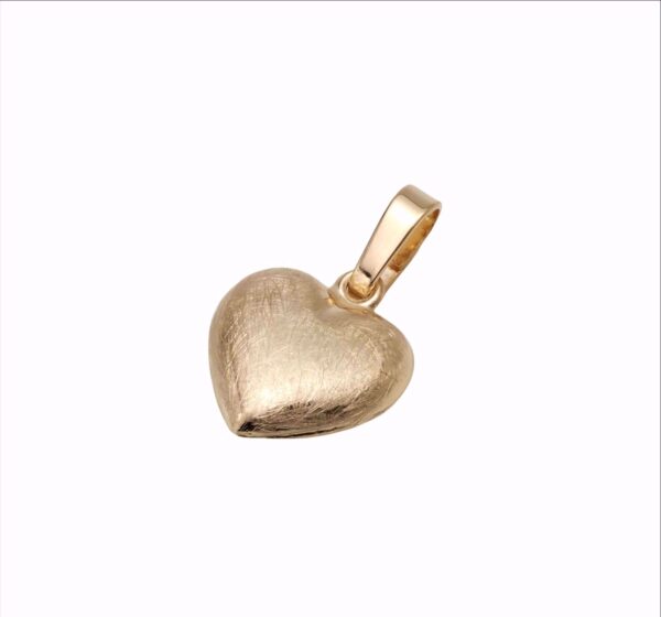 Guld hjerte mat 14 karat ægte guld - 10,5mm x 10,5mm - 7348/14 Mulighed for indgravering