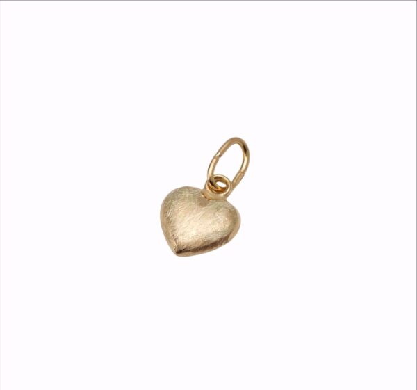 Guld hjerte mat 8 karat ægte guld. - 6,5mm x 6,5mm - 7346/08 Mulighed for indgravering