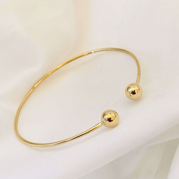 Guld armring 8 karat, med kugler