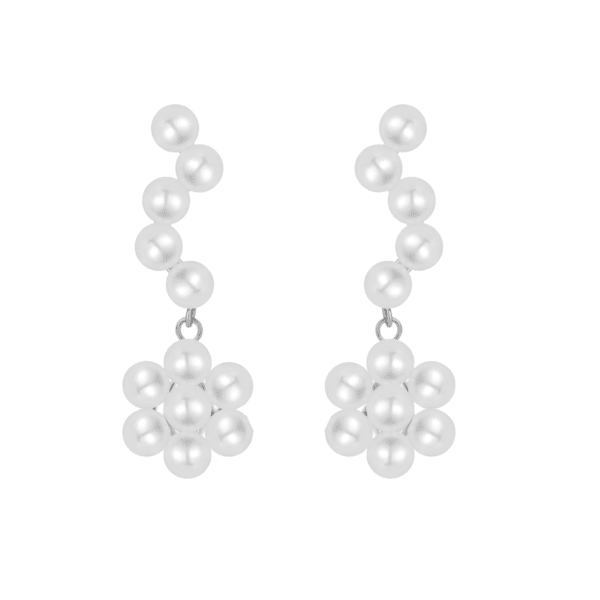 Nava Copenhagen - Calla Earrings er øreringe med perler - Sølv