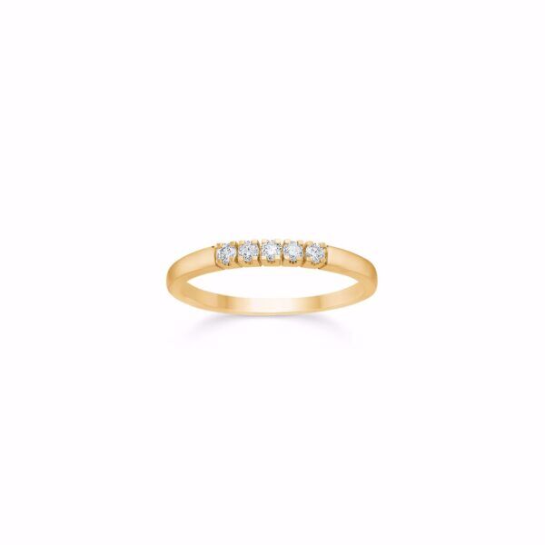 Guld alliance ring 8kt. med diamanter - 6476/08