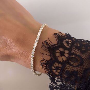 ægte 8 karat guld tennisarmbånd