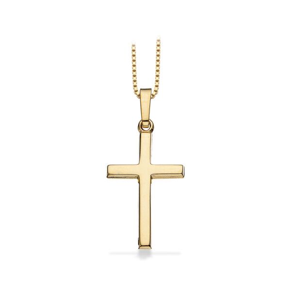 Scrouples - Halskæde med Kors 20 x 13 mm. 8 kt. Mulighed for indgravering
