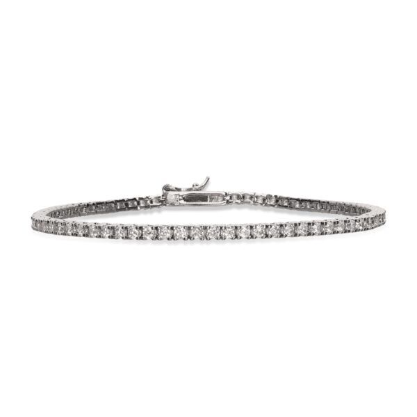 Scrouples - Tennisarmbånd zirkonia sølv rh.