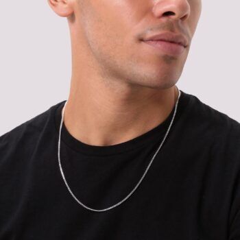 ægte sølv panser kæde til mænd