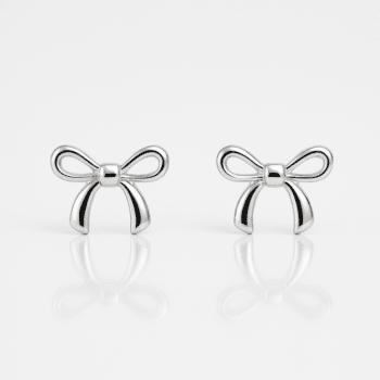 liva sølv sløjfe ørestikker