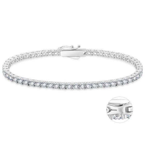 sølv tennisarmbånd