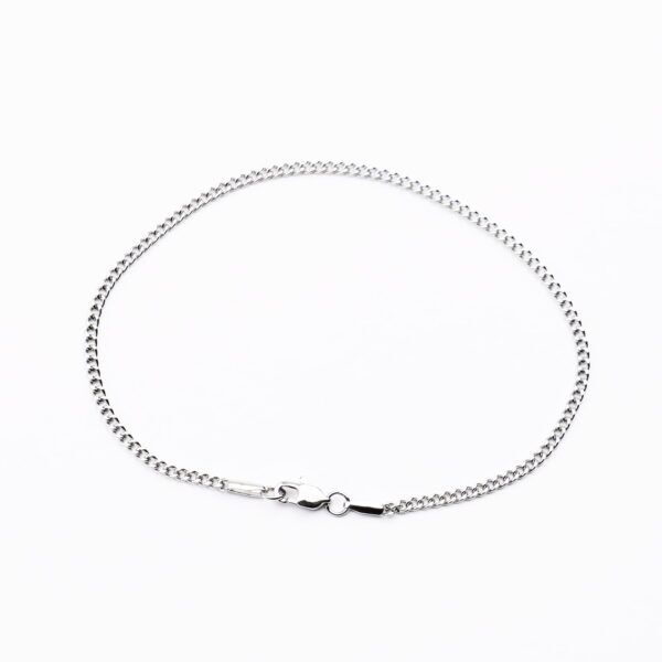 Vandfast Nero 2 mm: sølv armbånd (Panser) til Mænd - 18, 19 & 21 cm