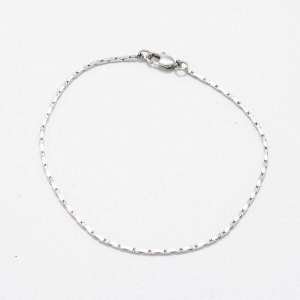 Vandfast facet - sølv armbånd 1,3 mm (facet) til Mænd - 18, 19 & 21 cm