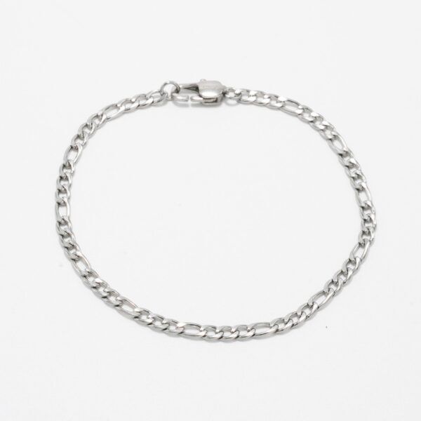 Vandfast Figaro - sølv armbånd 3 mm (FIGARO kæde) til Mænd - 18, 19 & 21 cm