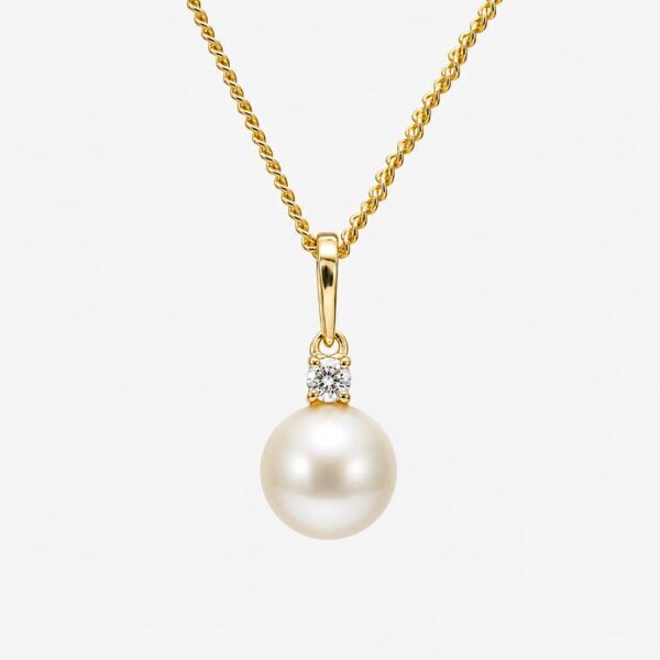perle diamant halskæde