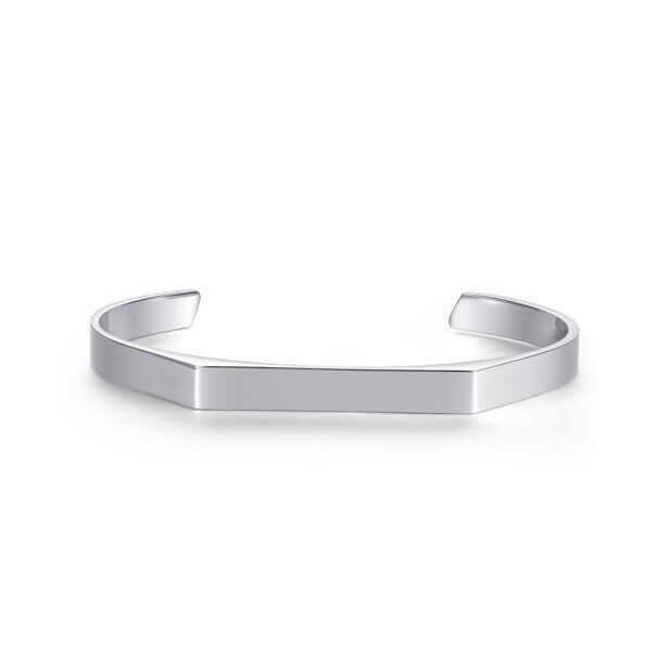 Vandfast Signature Åben Armring med Sølvbelægning (PVD) 6 mm – Til kvinder