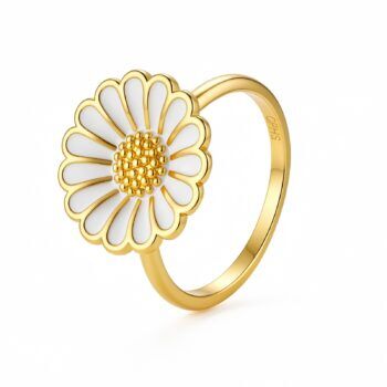 CPHS marguerit ring 18 karat forgyldt