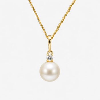 perle diamant halskæde