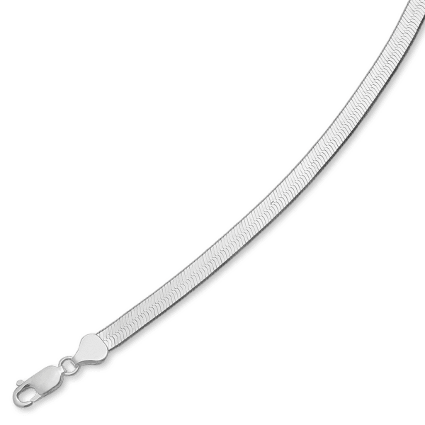 Sølv Sildebensarmbånd blank 925s. 5,4mm. 18cm Længde 18 cm.