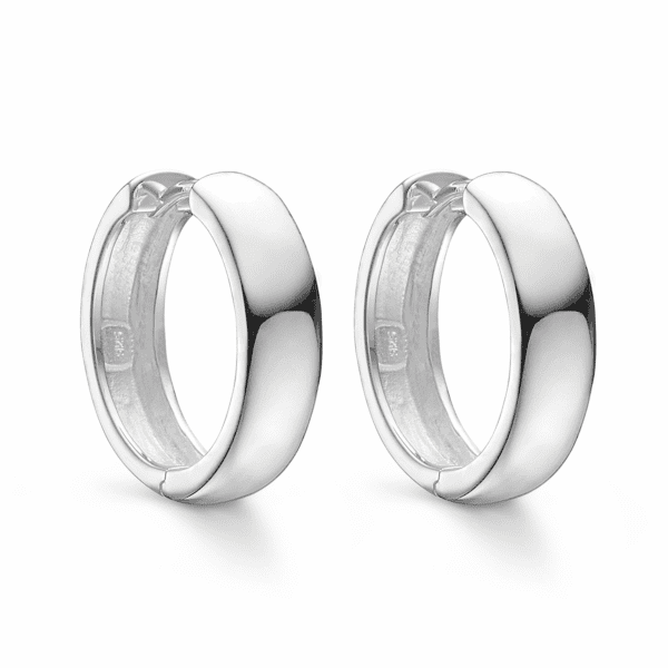 Hoops i sølv 5 x 20 mm.
