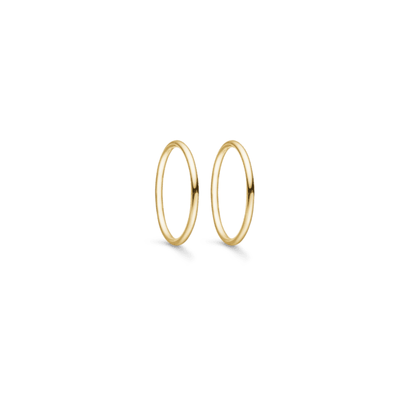 Hoops / creol-øreringe i forgyldt sølv 0,9x12 mm.