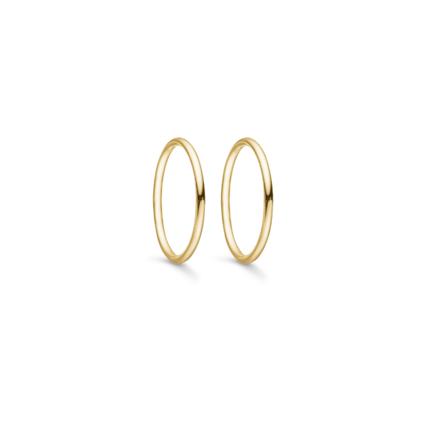 Hoops / creol-øreringe i forgyldt sølv 0,9x14 mm.