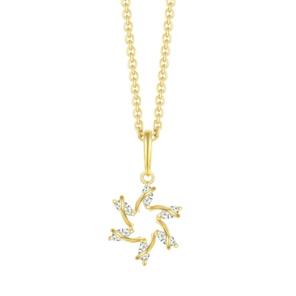 14 kt guld vedhæng stjerne med zirconia Mål 10,99 x 9,69 mm