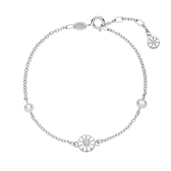 Lund Copenhagen Marguerit Armbånd 7,5+5mm fvp.925 Mulighed for indgravering