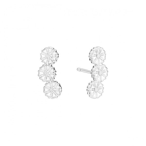 Lund Copenhagen Marguerit Sølv ørestikker. 3x5mm
