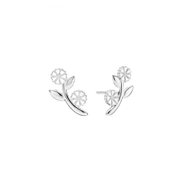 Lund Copenhagen Marguerit livets træ øreringe 2x5mm 925 sterling sølv