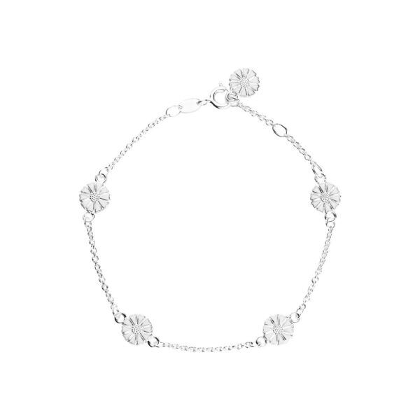 Lund Copenhagen Marguerit Armbånd 5x7,5mm hv. 925