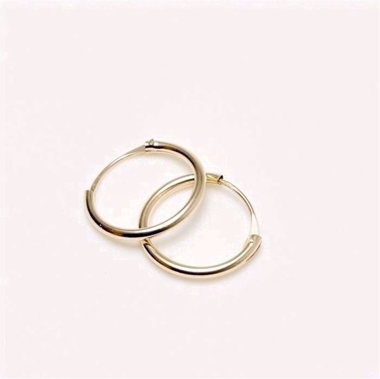Guld Hoops 14 karat, 1,2 x Ø13 mm